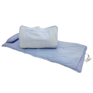 Seersucker Nap Roll with Blanket -Baby Blue