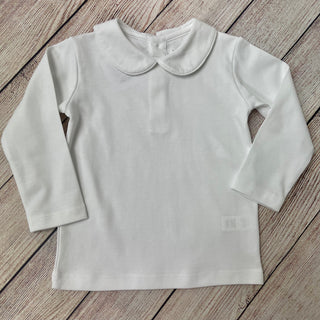 Boys Round Peter Pan Collar Shirt with Long-sleeves